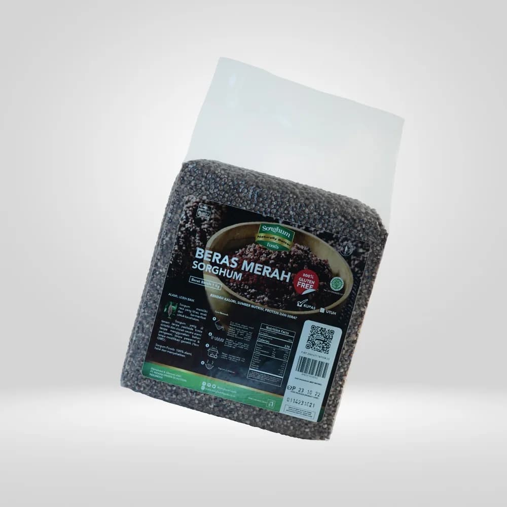 Kemasan Sorghum Merah Kupas